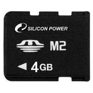 Флеш-карта Memory Stick Micro M2 4Гб Silicon Power , adapter MS Pro Duo ( SP004GBM2C000V10 )