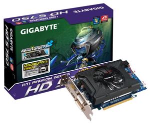 Видеокарта PCI-E ATI Radeon HD 5750 1024Mb Gigabyte , DDR5 ( GV-R575D5-1GD ) Retail