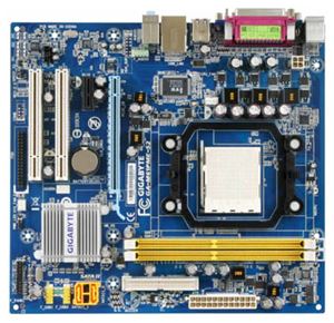 Материнская плата mATX NVIDIA GeForce 6100 Gigabyte Socket AM2 DDR2 Lan ( GA-M61PME-S2P ) Retail