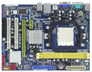 Материнская плата mATX AMD 760G ASROCK Socket AM2 DDR2 GLan ( A780LM-S ) Retail