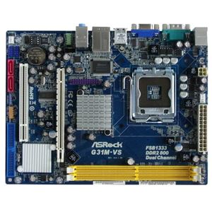 Материнская плата mATX iG31 ASROCK LGA 775 DDR2 ( G31M-VS ) OEM