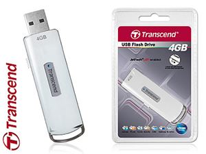 Флеш-диск USB 4Гб Transcend Jetflash V10 ( TS4GJFV10 ) белый
