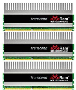 Модуль памяти DDR3 2000MHz 6Gb (3x2Gb) Transcend aXeRAM CL9 ( TX2000KLU-6GK ) Retail
