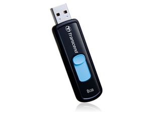 Флеш-диск USB 8Гб Transcend Jetflash 500 ( TS8GJF500 ) черный/голубой
