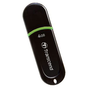 Флеш-диск USB 4Гб Transcend Jetflash 300 ( TS4GJF300 ) черный/зелёный