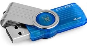 Флеш-диск USB 4Гб Kingston DataTraveler 101 ( DT101G2/4GB x ) голубой