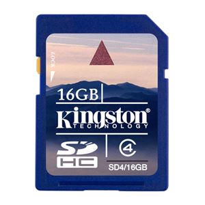 Флеш-карта SDHC 16Гб Kingston , Class 4 ( SD4/16GB )