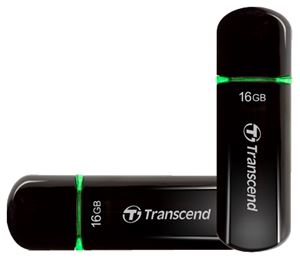 Флеш-диск USB 16Гб Transcend Jetflash 600 ( TS16GJF600 ) черный/зелёный