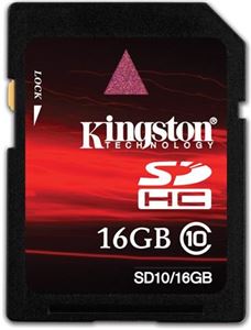 Флеш-карта SDHC 16Гб Kingston , Class 10 ( SD10G2/16GB )