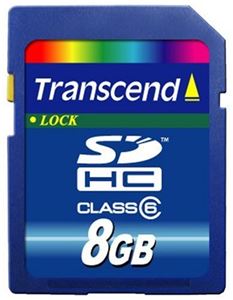 Флеш-карта SDHC 8Гб Transcend , Class 6 Card Reader ( TS8GSDHC6-P2 )