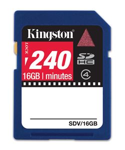 Флеш-карта SDHC 16Гб Kingston , Class 4 ( SDV/16GB )