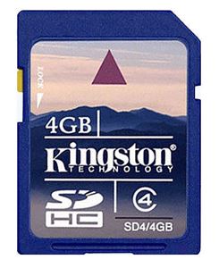 Флеш-карта SDHC 4Гб Kingston , Class 4 ( SDV/4GB )