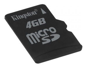 Флеш-карта microSDHC 4Гб Kingston , Class 4 ( MRG2+SDC4 ) microSD USB ридер