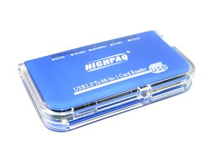 Ридер карт памяти внешний HighPaq , 66-in-1 синий ( CR-Q007 ) Retail