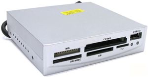 Ридер карт памяти внутренний HighPaq , 63-in-1 серебристый ( CR-Q004 ) Retail