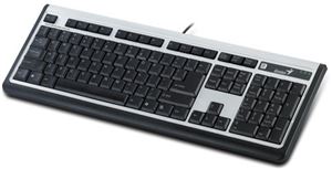 Клавиатура Genius SlimStar 100 PS/2 Black-Silver ( G-KB SlimS 100 PS/2 )