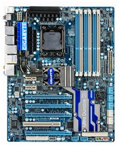 Материнская плата ATX iX58 Gigabyte LGA 1366 DDR3 ( GA-X58A-UD7 ) Retail