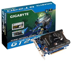 Видеокарта PCI-E nVidia GeForce GT 240 1024Mb Gigabyte , DDR3 ( GV-N240D3-1GI ) Retail