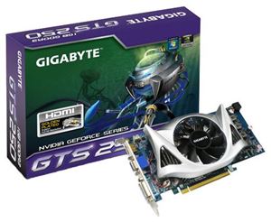 Видеокарта PCI-E nVidia GeForce GTS 250 1024Mb Gigabyte , DDR3 ( GV-N250ZL-1GI ) Retail