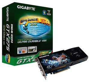 Видеокарта PCI-E nVidia GeForce GTX 275 0896Mb Gigabyte , DDR3 ( GV-N275UD-896H ) Retail