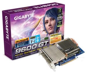 Видеокарта PCI-E nVidia GeForce 9600 GT 1024Mb Gigabyte , DDR3 ( GV-N96TSL-1GI ) Retail