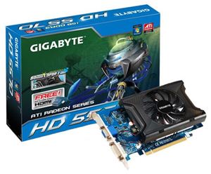 Видеокарта PCI-E ATI Radeon HD 5570 1024Mb Gigabyte , DDR3 ( GV-R557OC-1GI ) Retail