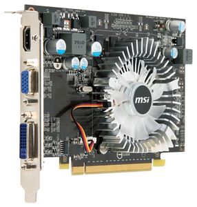 Видеокарта PCI-E nVidia GeForce GT 220 1024Mb MSI , DDR3 ( N220GT-MD1G-OC/D3 ) Retail