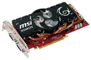 Видеокарта PCI-E nVidia GeForce GTS 250 1024Mb MSI , DDR3 ( N250GTS-2D1G ) Retail