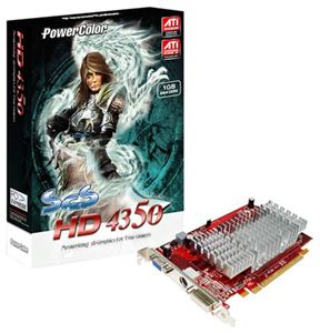 Видеокарта PCI-E ATI Radeon HD 4350 1024Mb Powercolor , DDR2 ( AX4350 1GBD2-H ) Retail