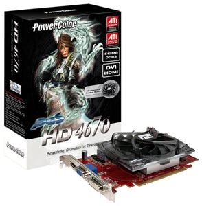 Видеокарта PCI-E ATI Radeon HD 4670 0512Mb Powercolor , DDR3 ( AX4670 512MК3-PH ) Retail