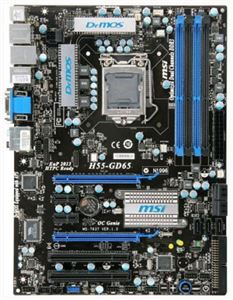 Материнская плата ATX iH55 MSI LGA 1156 DDR3 ( H55-GD65 ) Retail