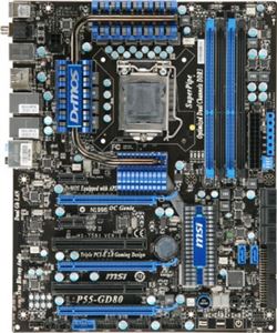 Материнская плата ATX iP55 MSI LGA 1156 DDR3 ( P55-GD80 ) Retail