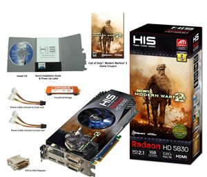 Видеокарта PCI-E ATI Radeon HD 5830 1024Mb HIS , DDR5 ( H583FN1GD ) Retail