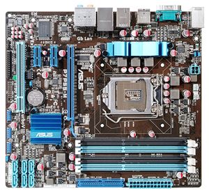 Материнская плата mATX iP55 ASUS LGA 1156 DDR3 ( P7P55-M ) Retail