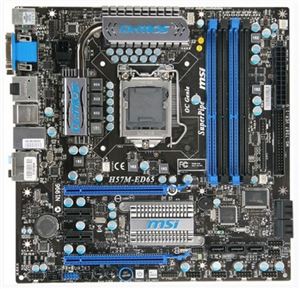 Материнская плата mATX iH57 Express MSI LGA 1156 DDR3 ( H57M-ED65 ) Retail