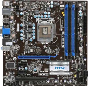 Материнская плата mATX iH55 MSI LGA 1156 DDR3 ( H55M-P31 ) Retail