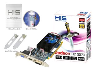 Видеокарта PCI-E ATI Radeon HD 5570 1024Mb HIS , DDR3 ( H557F1G ) Retail