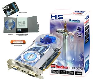 Видеокарта PCI-E ATI Radeon HD 5670 1024Mb HIS , DDR5 ( H567Q1G ) Retail