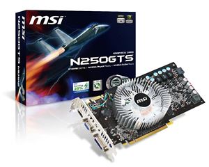 Видеокарта PCI-E nVidia GeForce GTS 250 0512Mb MSI , DDR3 ( N250GTS-MD512 ) Retail