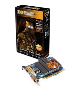 Видеокарта PCI-E nVidia GeForce GT 240 0512Mb Zotac , DDR3 ( ZT-20403-10L ) Retail