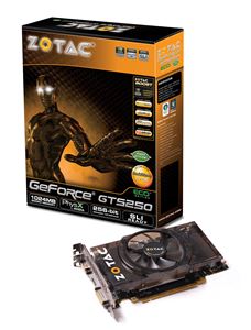 Видеокарта PCI-E nVidia GeForce GTS 250 1024Mb Zotac , DDR3 ( ZT-20109-10P ) Retail