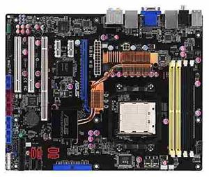 Материнская плата ATX NVIDIA GeForce 8200 ASUS Socket AM2 DDR2 ( M3N WS ) Retail