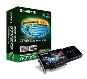 Видеокарта PCI-E nVidia GeForce GTX 275 0896Mb Gigabyte , DDR3 ( GV-N275UD-896I ) Retail