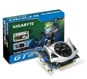 Видеокарта PCI-E nVidia GeForce GT 240 0512Mb Gigabyte , DDR5 ( GV-N240D5-512I ) Retail