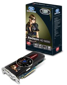 Видеокарта PCI-E ATI Radeon HD 5830 1024Mb Sapphire , DDR5 ( 11169-00-51R ) Retail