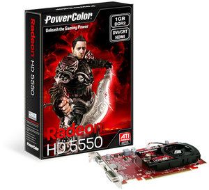 Видеокарта PCI-E ATI Radeon HD 5550 1024Mb Powercolor , DDR2 ( AX5550 1GBD2-H ) Retail