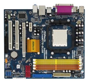 Материнская плата mATX NVIDIA GeForce 7025 ASROCK Socket AM3 DDR2 GLan ( N68-GS ) Retail