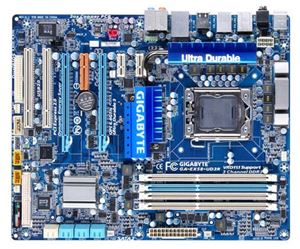 Материнская плата ATX iX58 Gigabyte LGA 1366 DDR3 ( GA-EX58-UD3R ) OEM