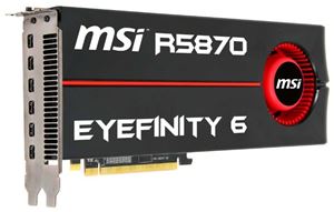 Видеокарта PCI-E ATI Radeon HD 5870 2048Mb MSI , DDR5 ( R5870 Eyefinity 6 ) Retail