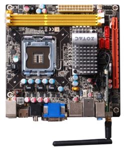 Материнская плата mini-ITX NVIDIA GeForce 9300 Zotac LGA 775 DDR2 ( GF9300-K-E ) Retail